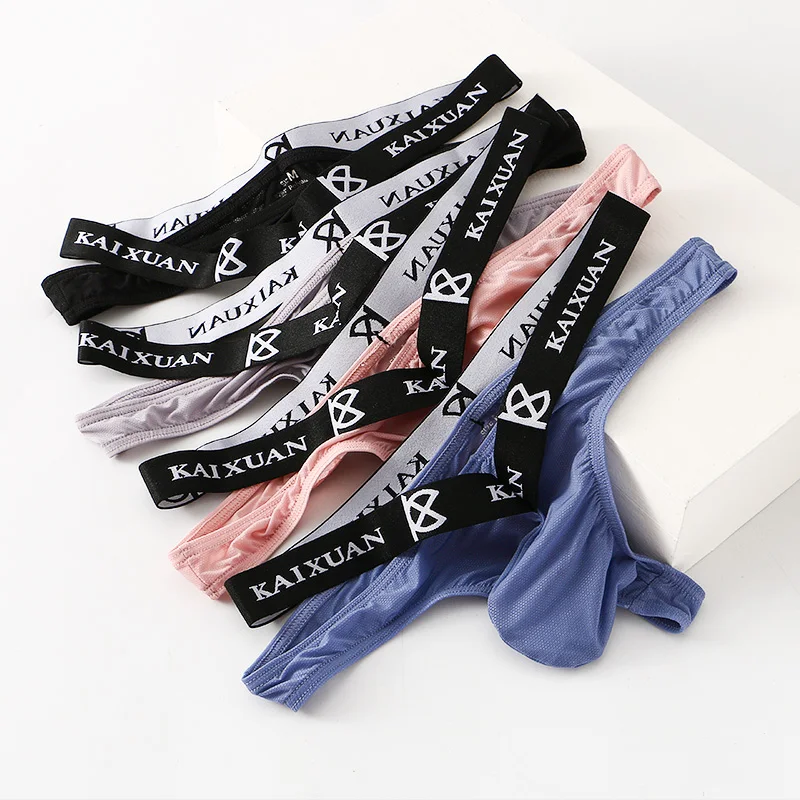 وصول جديد مثير الرجال G-سلاسل سيور الجليد الحرير شبكة تنفس مريحة المثيرة الملابس الداخلية