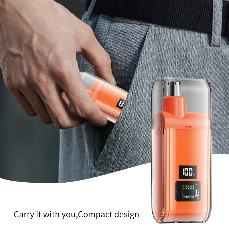 ماكينة تشذيب شعر الأنف للاستخدام المنزلي، شفرة قابلة لإعادة الشحن تدوم طويلاً، أداة غسل وتنظيف الأنف الجديدة 2025