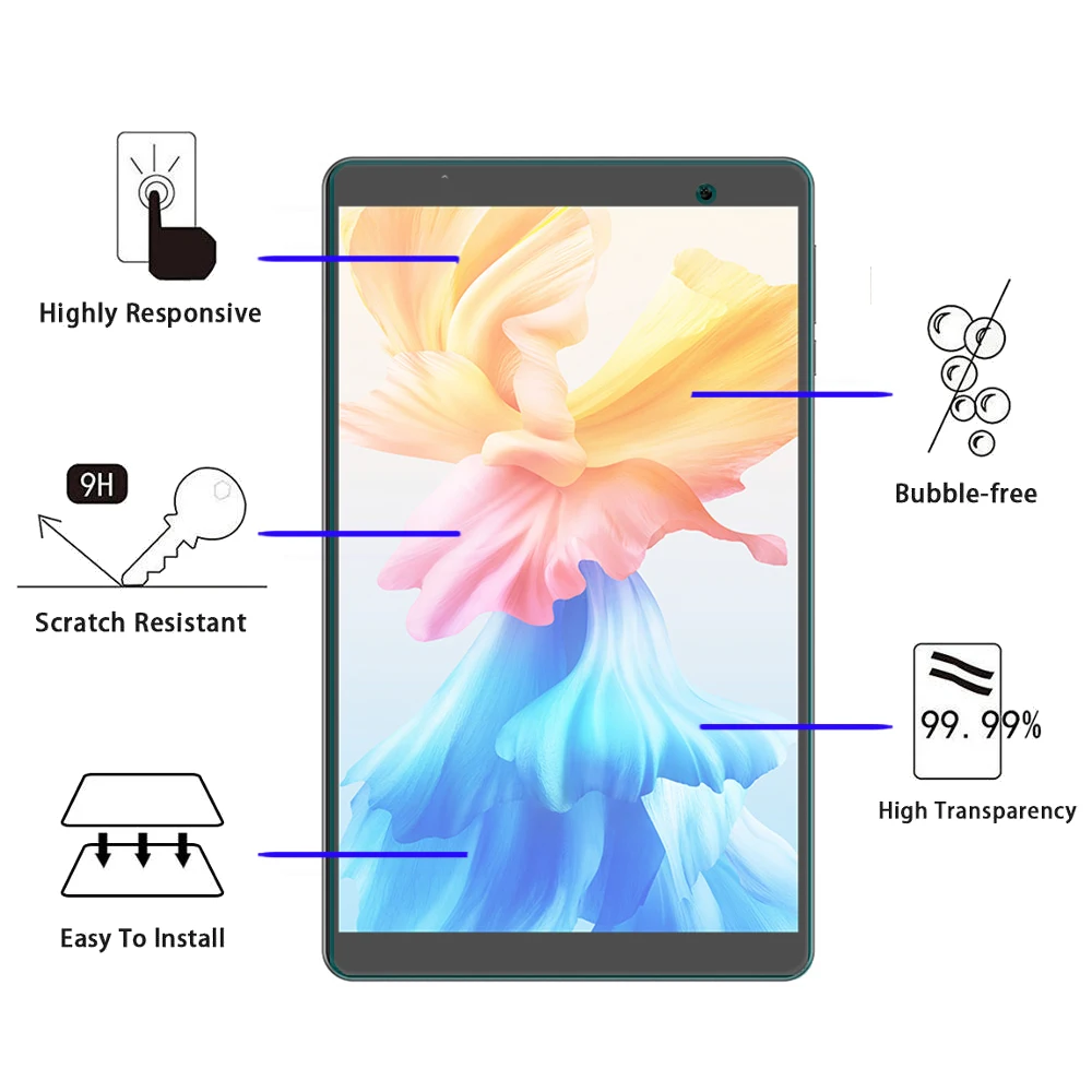 9H กระจกนิรภัยป้องกันหน้าจอสำหรับ Teclast P85 8นิ้วแท็บเล็ตป้องกันฟิล์มสำหรับ Teclast P85แก้ว8นิ้ว guard