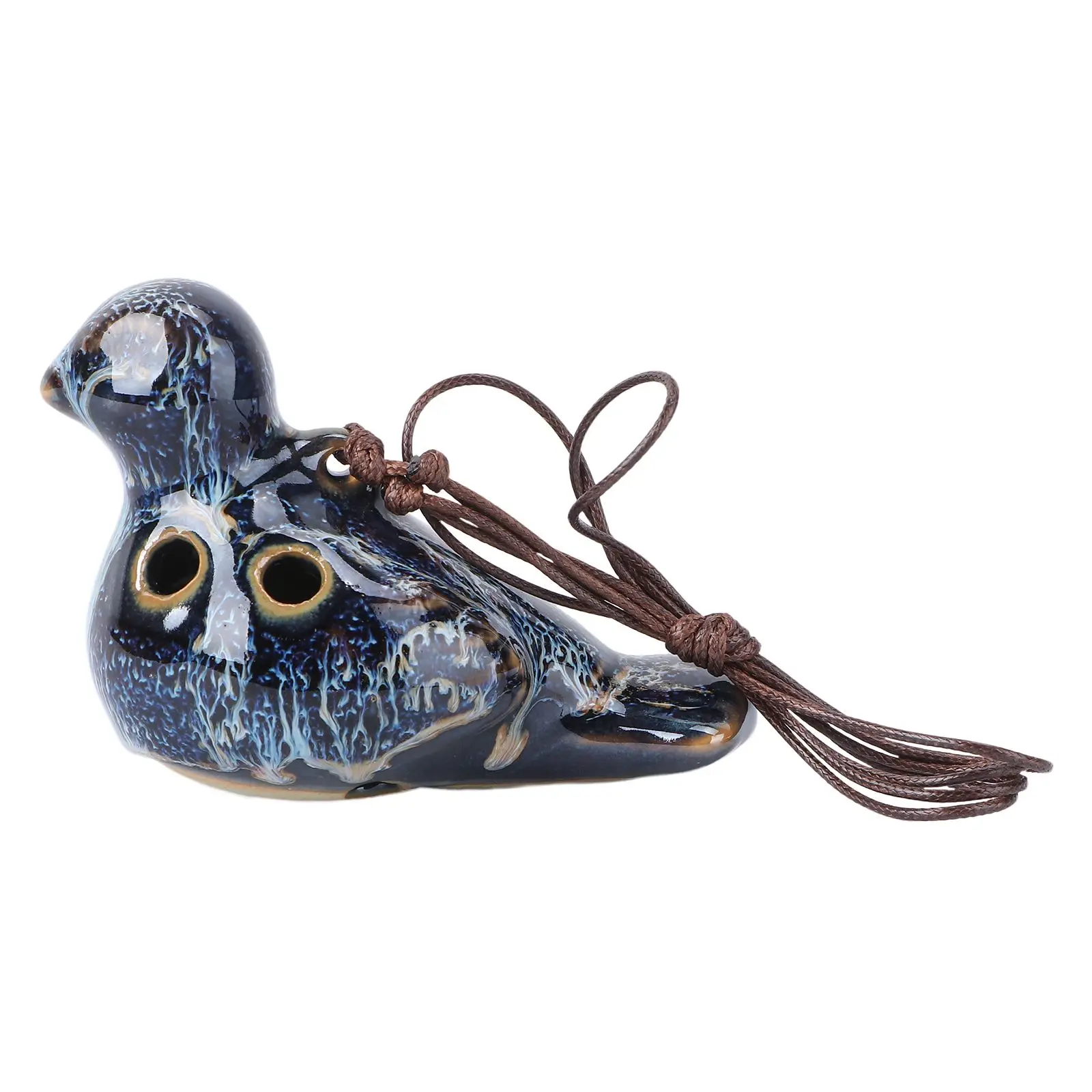 

6 Holes Ceramic Ocarina Tiny Bird Music Instrument for Beginners Medium Key Travel Gift Ergonomic Design Easy to Carry