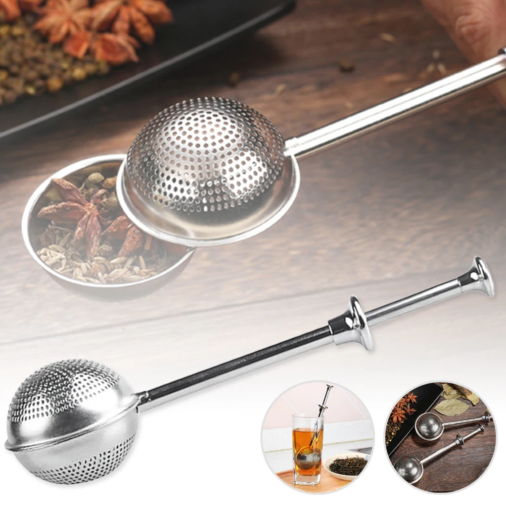 

Telescopic Tea Ball Infuser with Long Handle Stainless Steel Tea Infuser Strainer Herb Spice Loose Leaf Filter Teaware Accessory