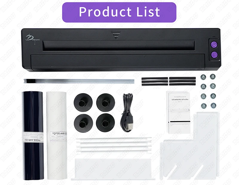 TAIDU P19 Tattoo Printer Portable Thermal Stencil Printer Bluetooth Printing Tattoo Printer Stencil Tattoo Equipment