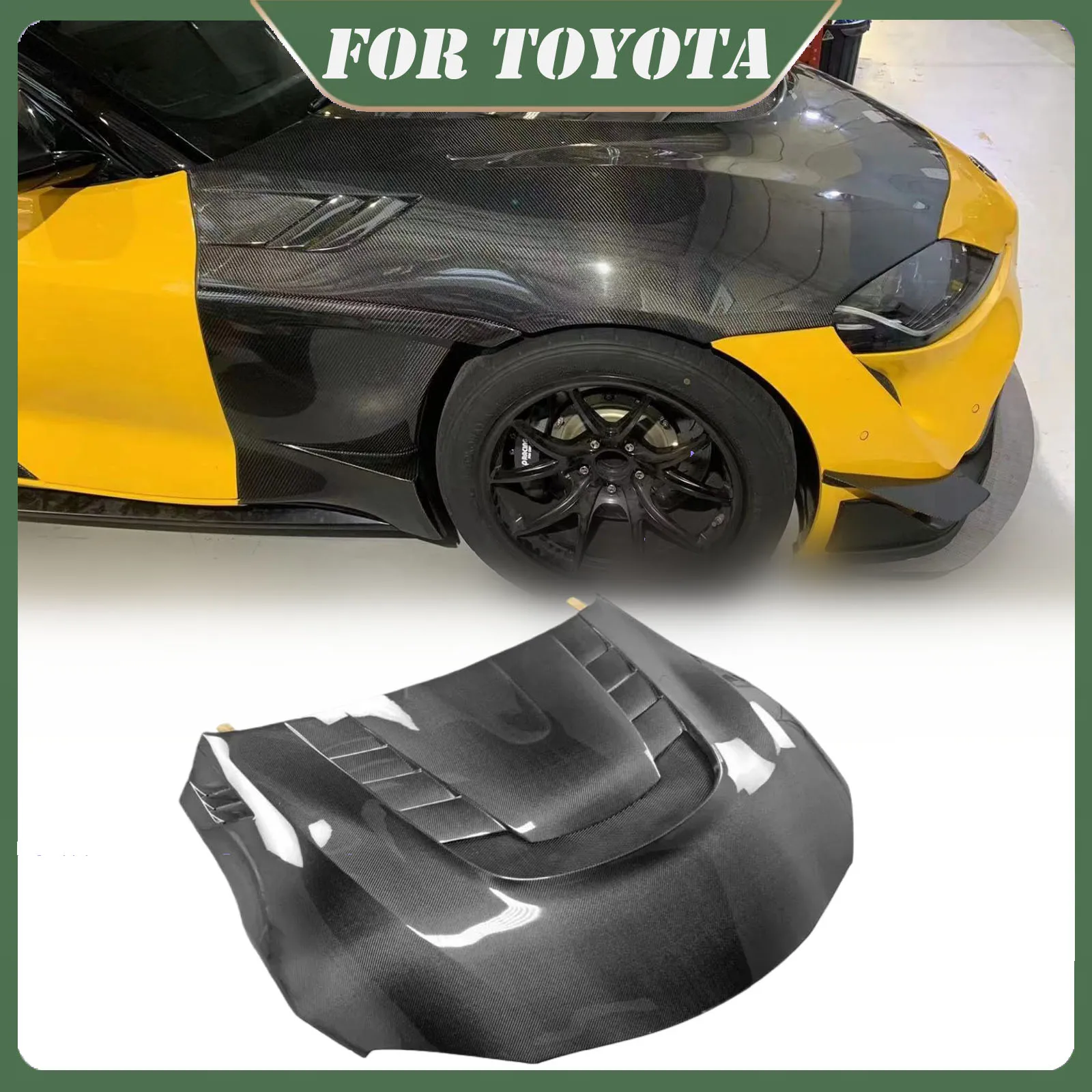 

Карбоновый капот для Toyota GR Supra A90 A91 Mk5, аксессуары для автомобиля, карбоновая крышка двигателя