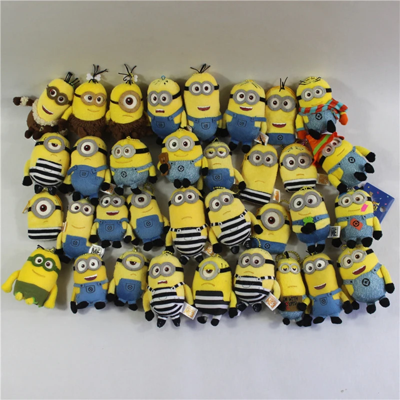 1 Stuk Verachtelijke Me Kevin Bob Minions Pop Sleutelhanger Schattige Minion Pluche Hanger Auto Sleutelhanger Kinder Speelgoed Feest Cadeau