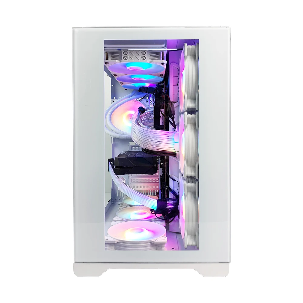 Tower supports 360-degree water-cooled chassis glass backline gaming I5/I7 gaming desktop computer mainframe