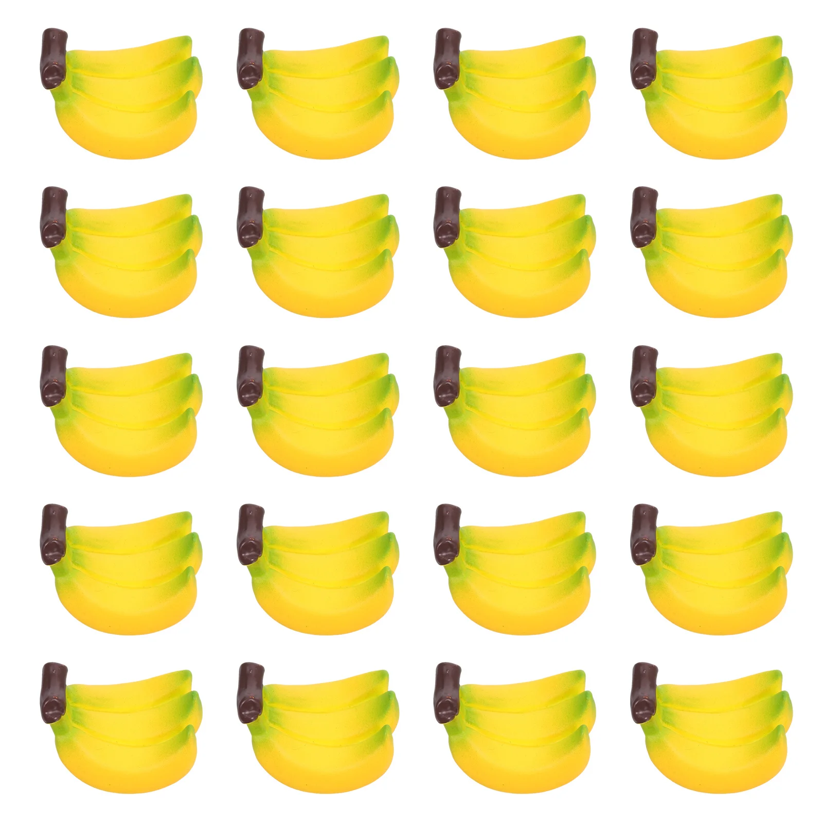 

24Pcs Miniature Artificial Bananas Yellow Realistic Simulation Mini Bananas for DIY Decoration Dollhouse Kitchen Accessories