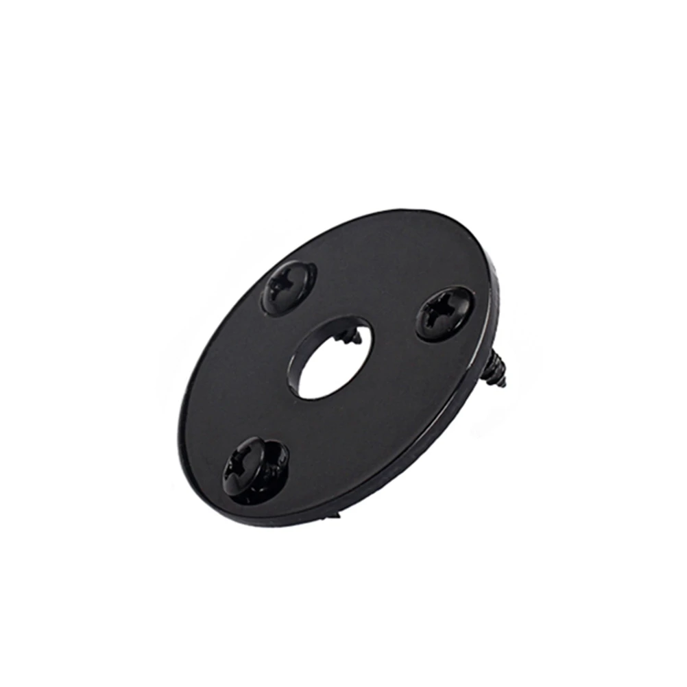 

Sturdy Round Guitar Jack Plate 1 4 Inch Metal Indented Input Socket Plate For Electric Guitar Bass Pickup Replacement Durable