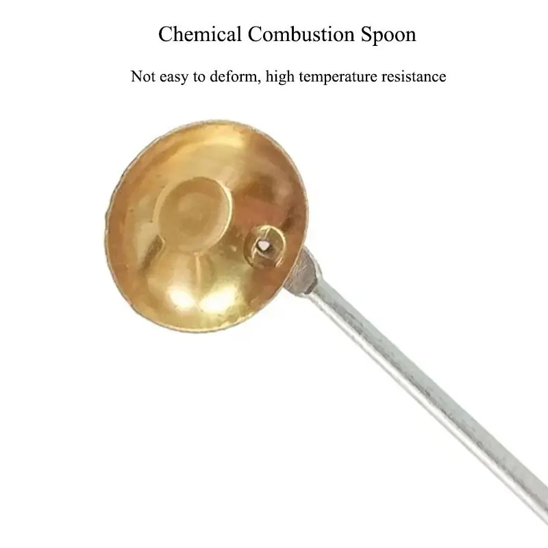 2pcs/lot 21.3cm Copper Chemical Combustion Spoon Burning Spoons Supplies Teaching Chemical Laboratory Combustion Spoon Tools