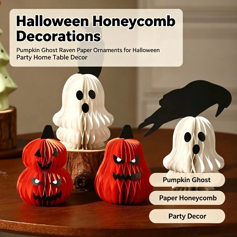 1PC Halloween Pumpkin Light Decorations Ghost Ornaments Shop Scene Layout Tabletop Photo Shooting Props Festival Decorations