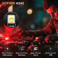SOFIRN HS42 2100lm 6000K Multi light Sources 3000mah Headlamp SST40 LED Red light Torch USB C Rechargeable