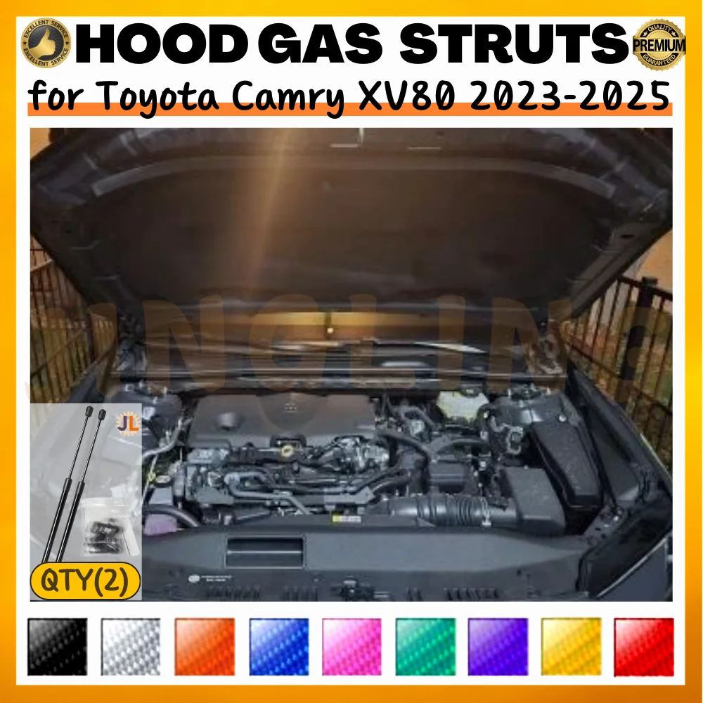 

Qty(2) Hood Struts for Toyota Camry XV80 2023-2025 Front Bonnet Modify Lift Supports Dampers Gas Springs Shock Absorbers