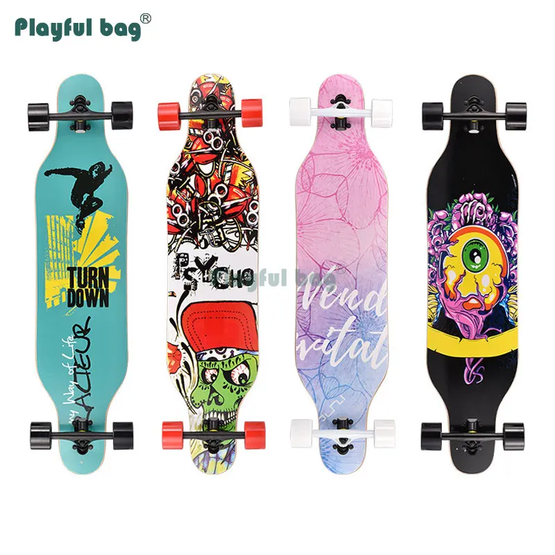 Planche à roulettes en alliage d'aluminium pour adultes, Longboard pour débutants, camion en érable Deck, planche de danse en plein air pour adolescents, Skateboard complet AMB194