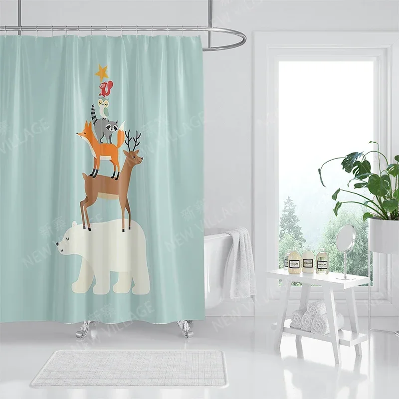 Waterproof fabric shower curtains Bathroom curtain accessories Bath curtain for shower 180x200cm 240*200 anime boho decoration image 5