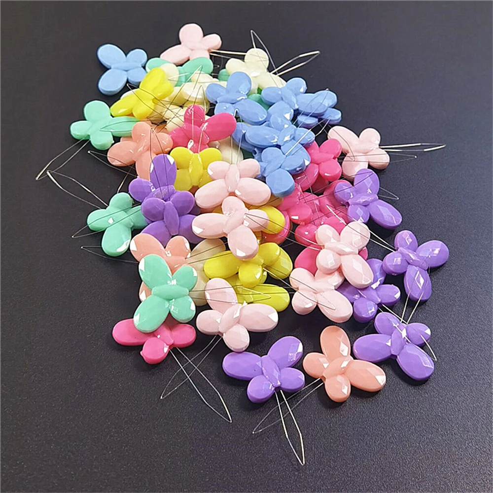 10-50pcs Random Color Needle Threader Elderly Easy Sewing Device Thread Guide Tool Hand Machine Needlework Flower Butterfly Head view 4
