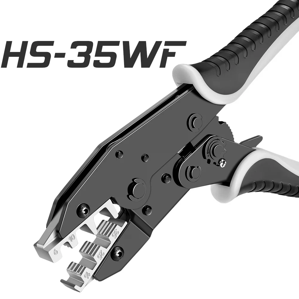 Hs-35wf 10 15 25 35 مللي متر 7-2awg كماشة تجعيد صغيرة أدوات يدوية متعددة أنبوب كبير الحجم محطات Bootlace العقص أليكات 9 بوصة
