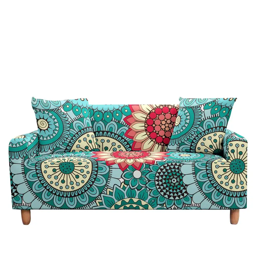 Bohemian Mandala Sofa Cover Stretch Slipcovers Elastic Armchair Cushion Cover Couch Cover for Living Room Home Decor Fundas Sofa