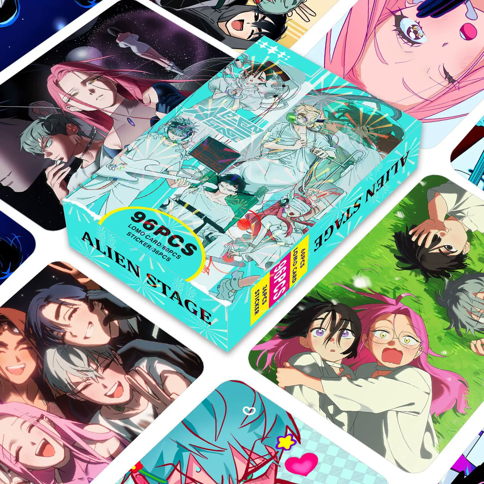 96Pcs/Box Anime Alien Stage Photo Cards Set - Mizi Sua Till Ivan Double-Sided LOMO Cards Perfect Gift for Fans image 2
