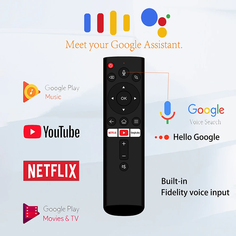 MRSVI MK18 2.4G Voice Air Mouse Remote - IR Gyroscope, Google Voice, Motion Sense for Smart TV/Android TV/PC