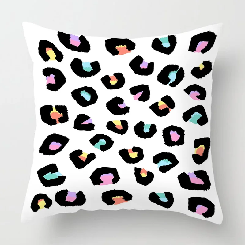 Geometric animal pattern pillow cover 18x 18 inch printed cushion cover machine washable home sofa decoration 45x45cm