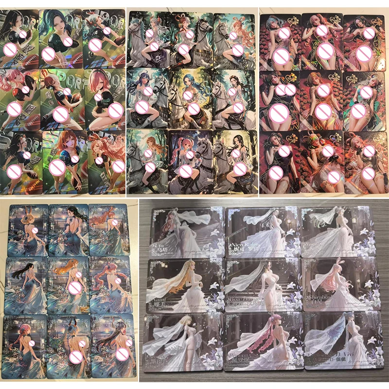 

Набор коллекционных карточек Anime One Piece BX BQ GF XL MT: Нами, Робин, Хэнкок, Перона. Подарки на Рождество и День рождения, детские игрушки.