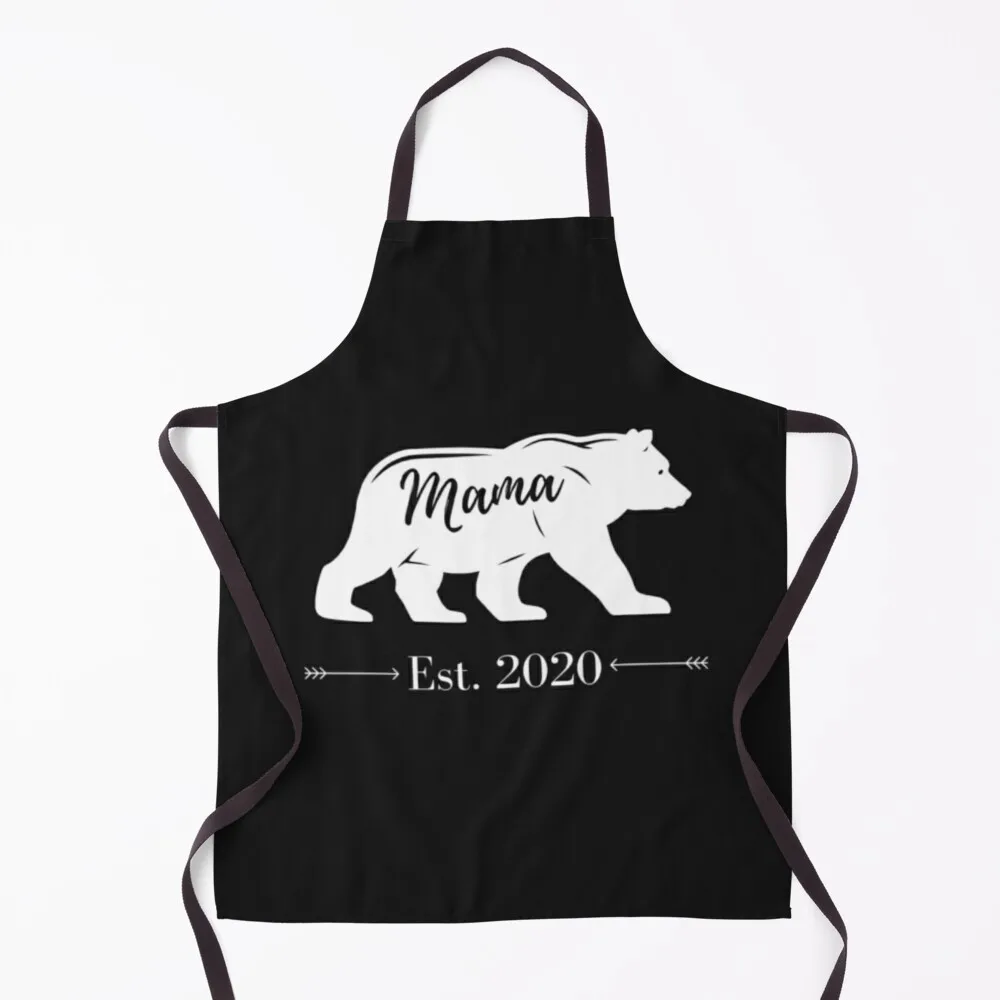 Mama Bear 2020 Pregnancy Announcement Apron Barber Home And Kitchen Apron