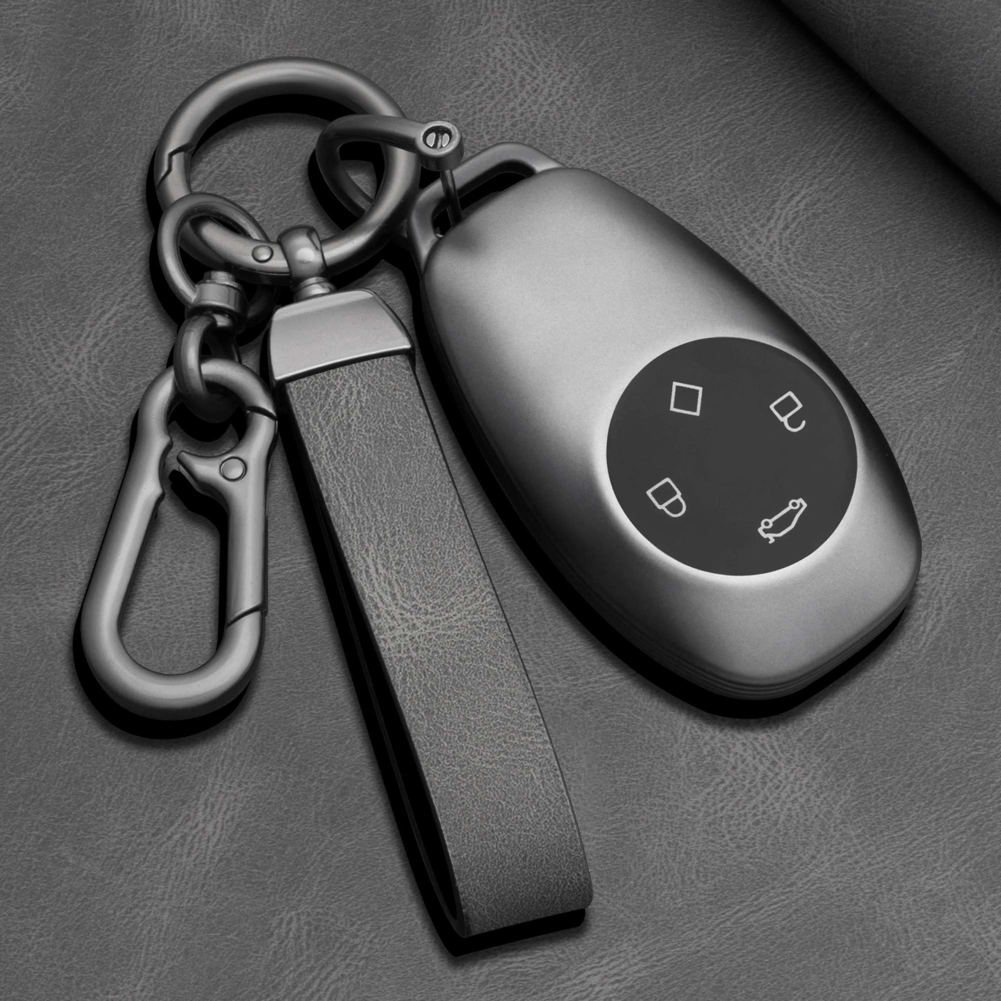 For Leapmotor T03 S01 C11 for Zero Run T03 2022 C11 S01 C01 Car Key Case Cover High quality Gray Good Feel Keychain Accessories