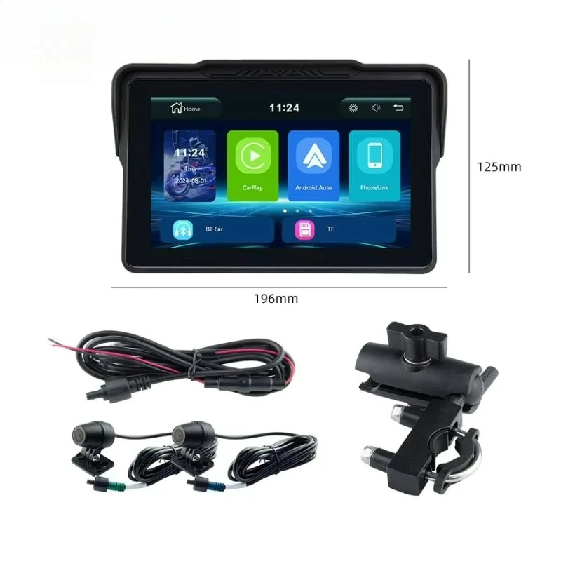 M4 + DVR 7-inch waterproof touch screen 5G WiFi Bluetooth 5.0 DVR wireless CarPlay 3106IC chip, professional grade