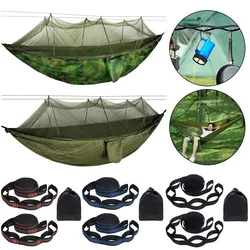 Portable Outdoor Camping Tent Hammock with Mosquito Net 2 Person Canopy Parachute Hanging Bed Hunting 210T Nylon Sleeping Swing