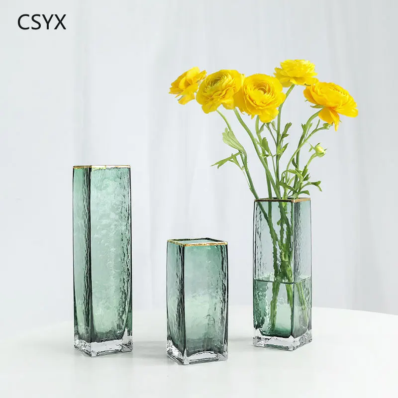 

Vision Far Japanese-style Transparent Glass Vase Nordic High-end Light Luxury Creative Flower Arrangement Ornament