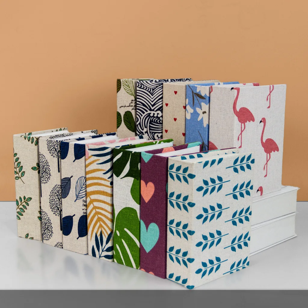 This exquisite 100-page photo album, adorned with printed fabric covers and measuring 6 inches, is an ideal holiday gift.