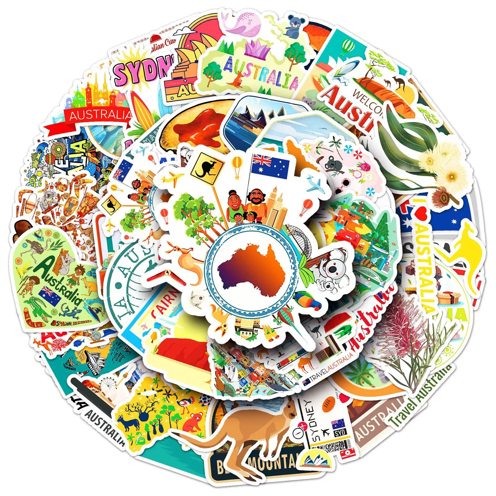 50PCS Australia Travel Sticker - Phone Cases Australia ulasan dan harga
