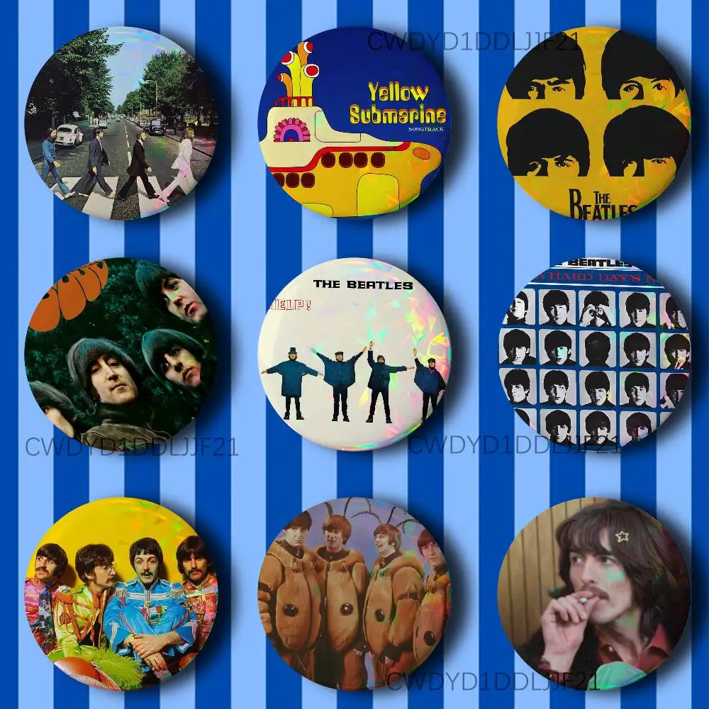 The B-Beatles Band HELP  Vintage Anime Brooch Creative Badge for Hat Bag Decoration Fans Collect Gifts