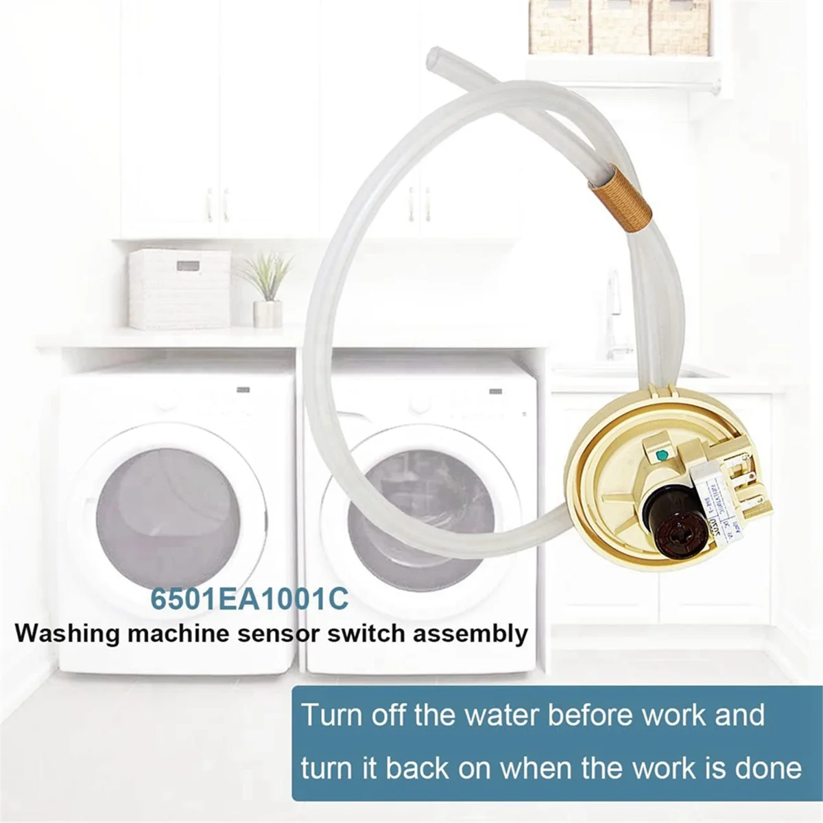 ABBR 6501EA1001C 6501EA1001R مفتاح ضغط مستوى المياه للغسالة لـ LG Electronics AP 5204365 ، EBF 62754506 , 2651052