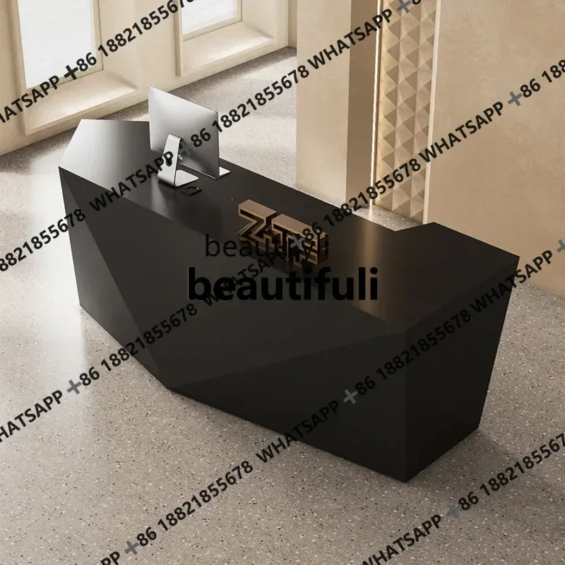 Beauty salon checkout page Painting light luxury B & B reception desk Creative clothing store counter