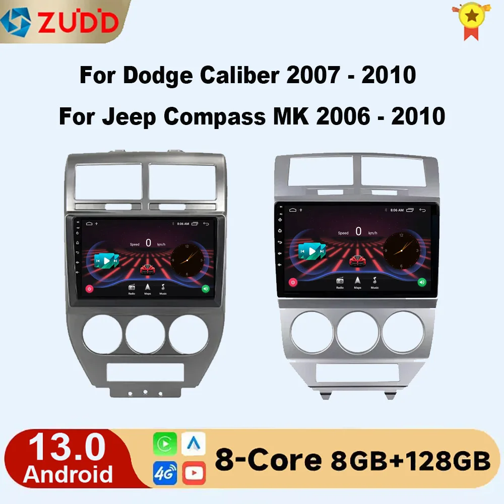 

Android 13 For Dodge Caliber Jeep Compass 1 MK Patriot 2006 - 2010 Car Radio Multimedia Blu-ray QLED Navigation GPS No 2 Din DVD