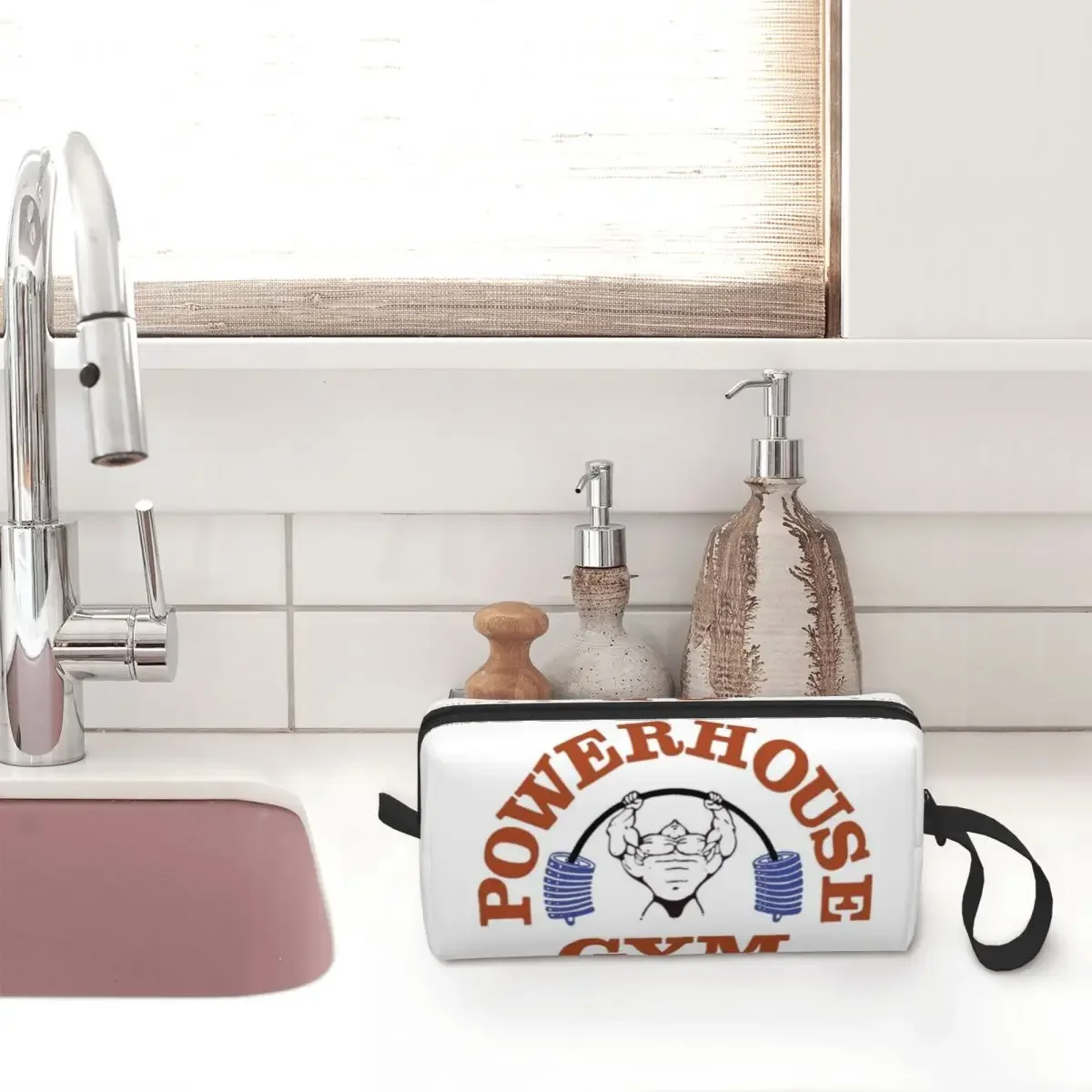 Powerhouse Gym Logo Makeup Bag Women Travel Cosmetic Organizer Cute Bodybuilding Fitness Storage Toiletry Bags image 4