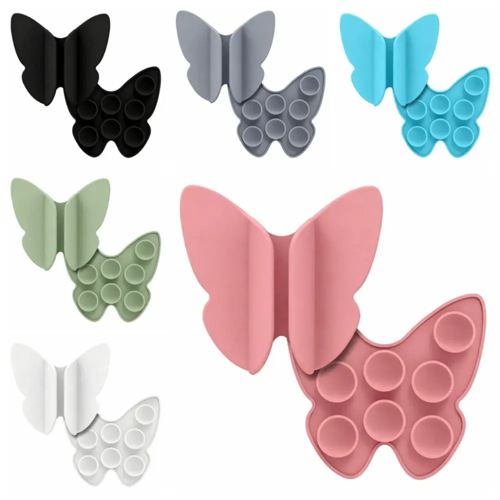 

Suction Cup Silicone Phone Lipstick Holder Butterfly Shape Anti Loss Lip Gloss Phone Case Multifunctional Gift