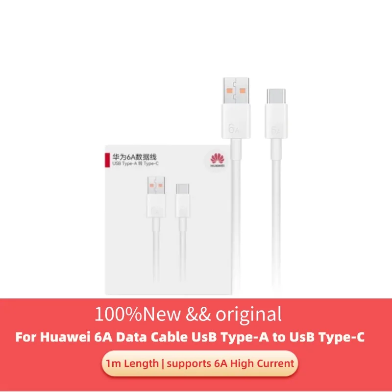 

original For Huawei 66W Super Fast Charging Cable For Mate 60 Pro P70 Pura 60 50 Pro Honor 20 USB Type C 6A Charging Data Cables