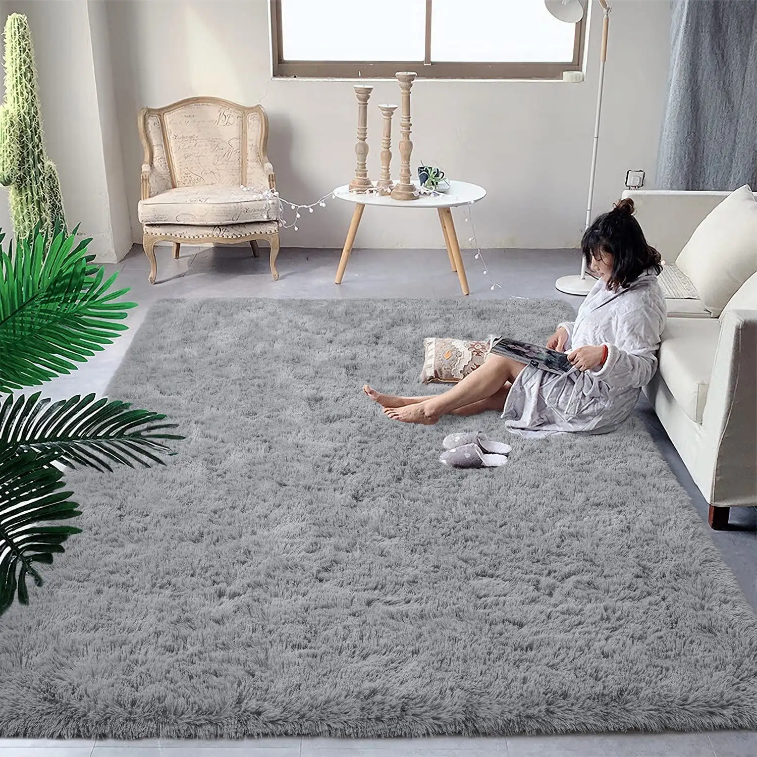 Plush Carpets Fluffy Ultra Soft Indoor Modern Area Rugs Living Room Play Mats For Children Bedroom Home Decor Nursery Rug