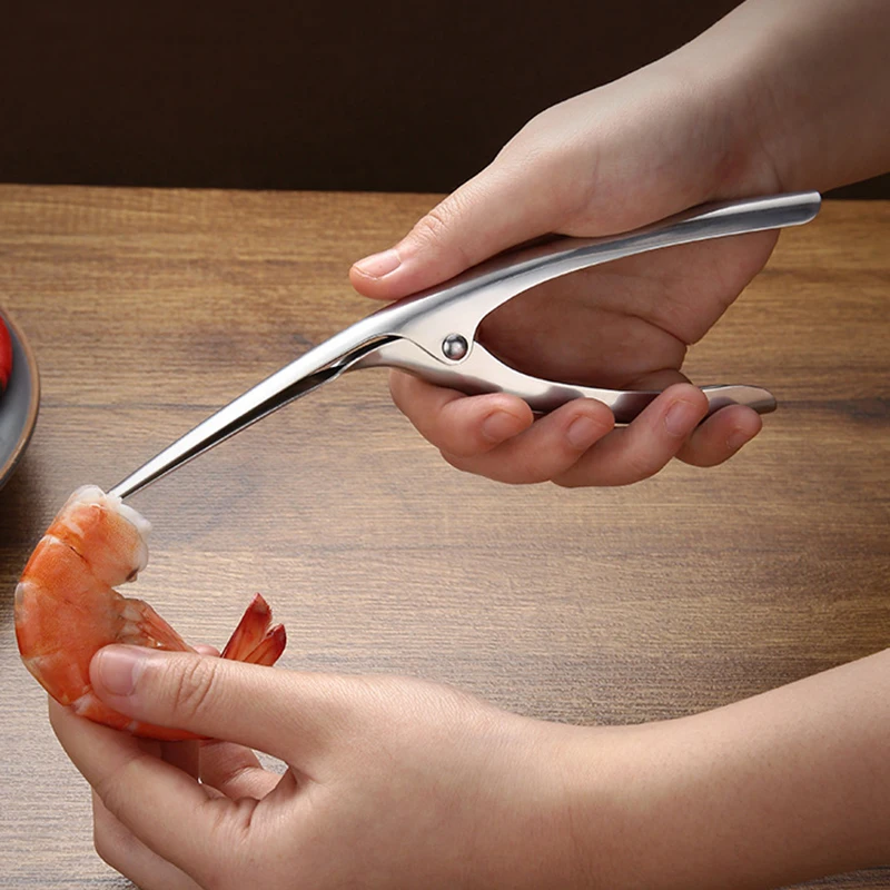 Stainless Steel Shrimp Deveiners Peeler Fish Lobster Line Peel Knife Easy Removal Prawn Shell Cutt Peeler Kitchen Seafood Gadget