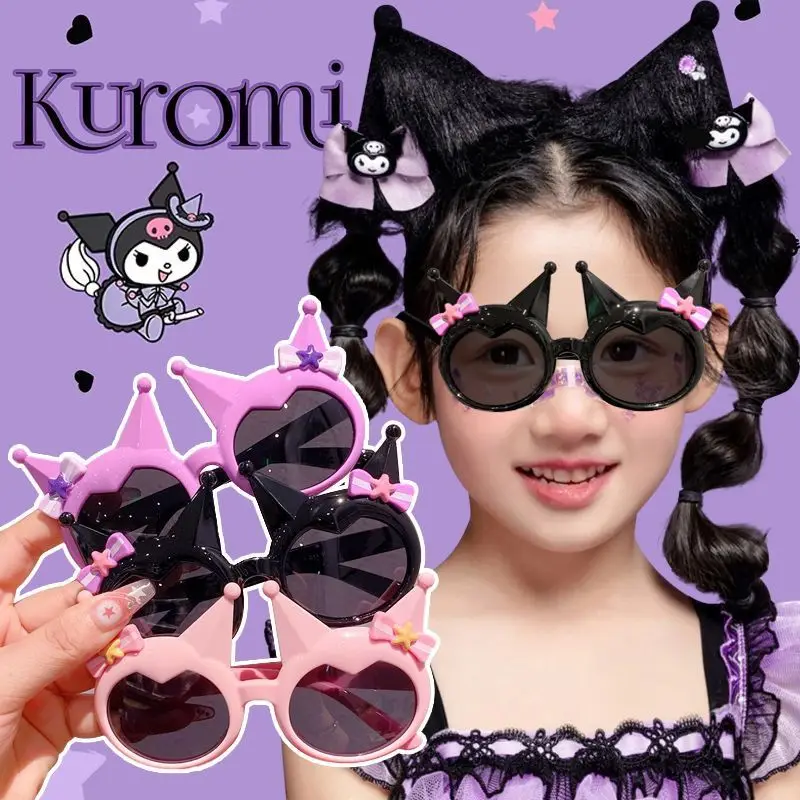 

Hello Kitty Kuromi Anime Kawaii Sanrio Children Sunglasses Cute Cartoon My Melody Boys Girls Baby Uv Shade Glasses Kids Toys