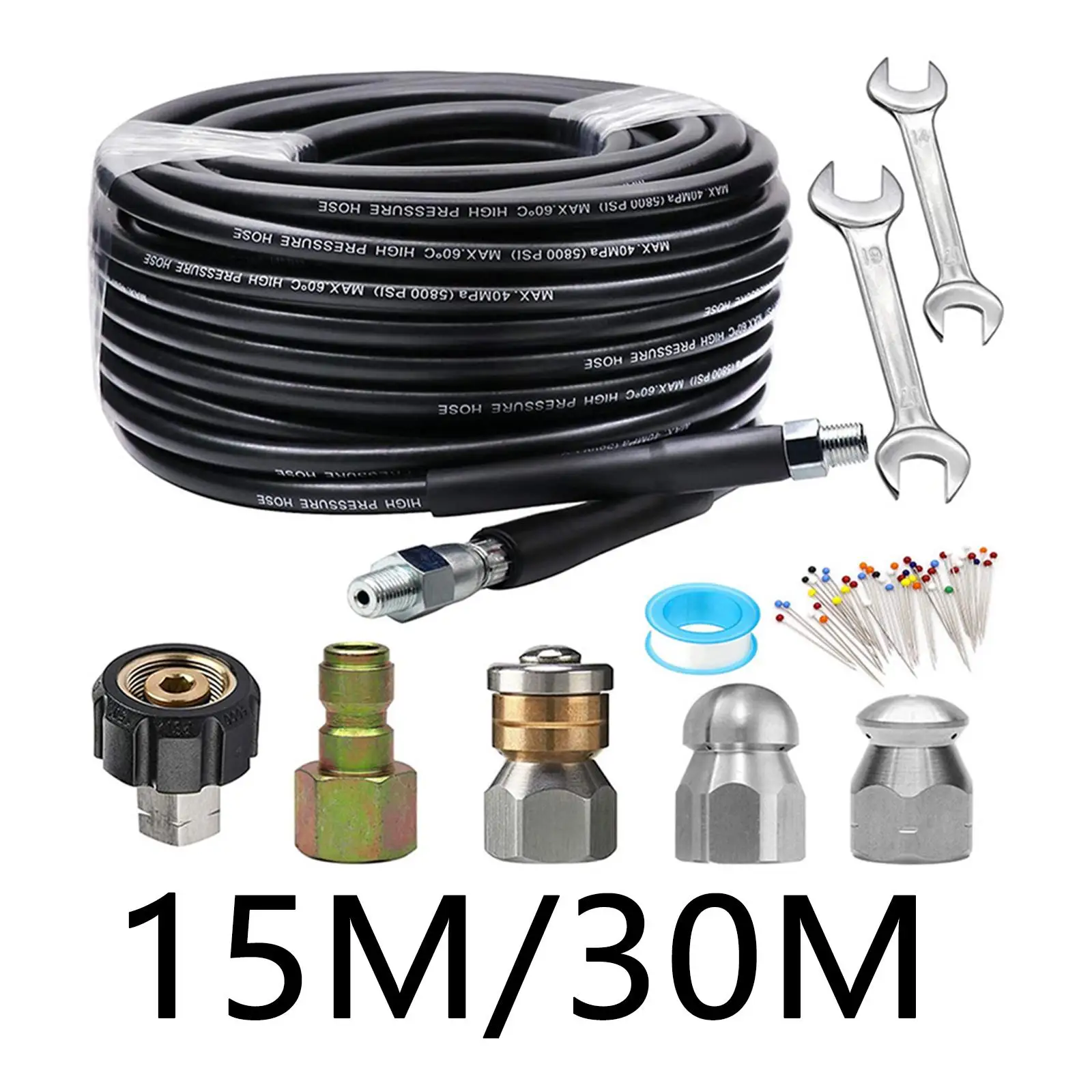 High Pressure Washer Hose Kit 1/4 quickly Compatible with Water Hose for Pressure Cleaner Cleaning Extension Hose Set