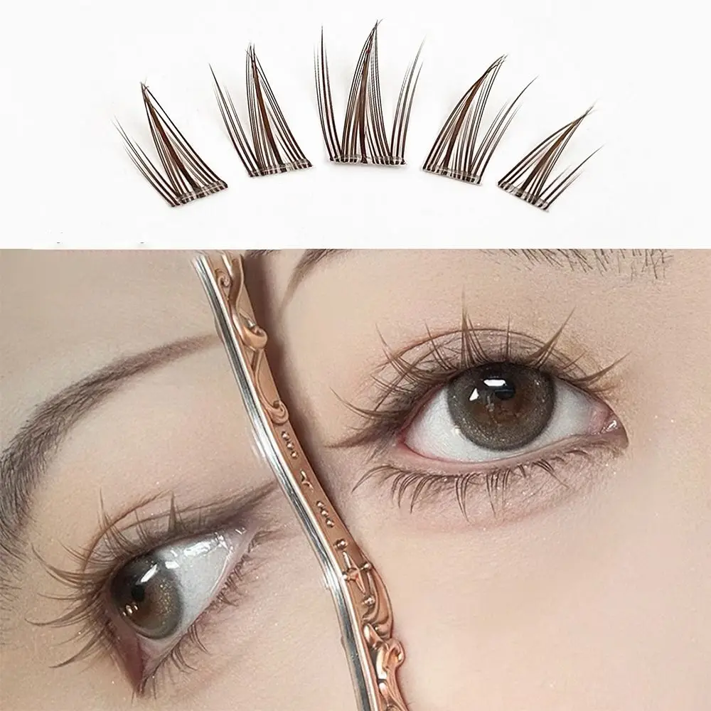 100Pcs Sunflower Design Manga for Barbie False Eyelashes Lightweight and Reusable Easy to Apply Cluster Lashes