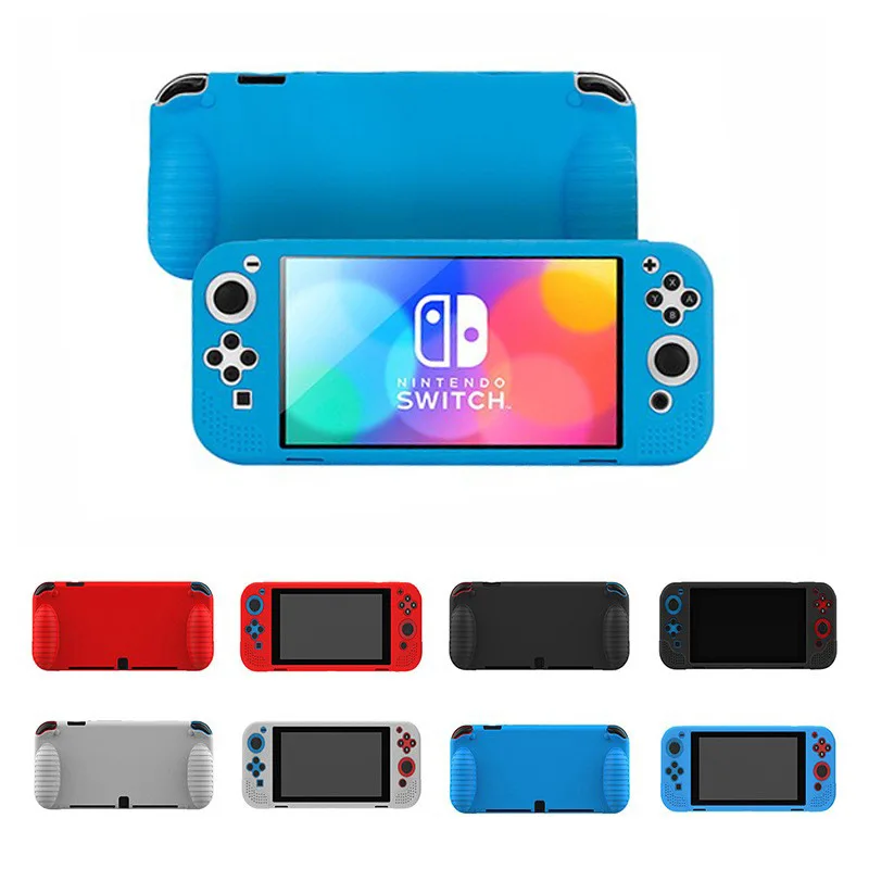 Silicone Case for Nintendo Switch OLED Anti-slip Protective Cover Case Nintendo Game Console Silicone Case