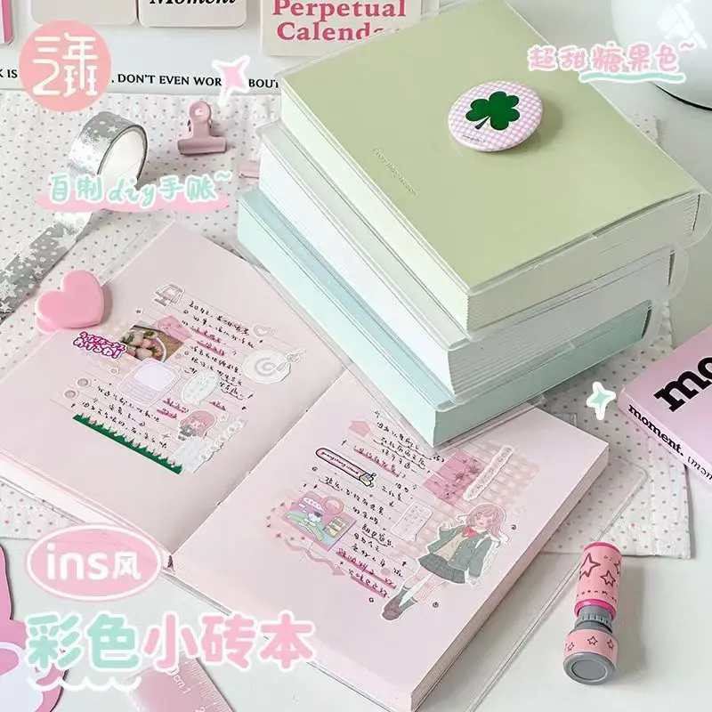 Ins الرياح اللون كتاب الطوب الصغيرة طالب سميكة المفكرة فتاة كتيب دفتر والمجلات #3