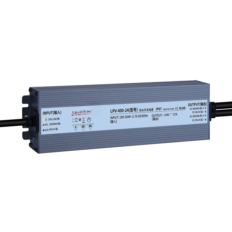 Waterproof LPV-350W400W500W-12V30 DC 24V20A outdoor switching power supply driver