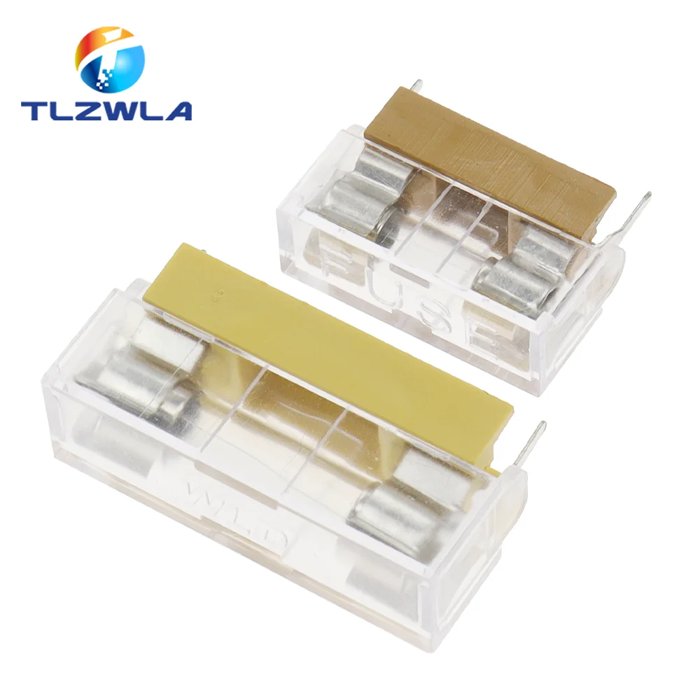 5PCS 5*20mm 6*30mm 250V Glass Fuse Holder Transparent Holder With Transparent Cover Fuse Blocks 5X20MM 6X30MM Insurance Header