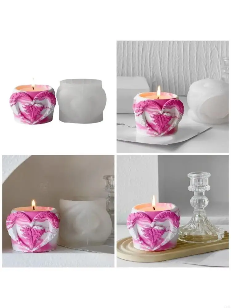

Flexible Silicone Crafting Mold Holder Moulds Heart Storage Cup Moulds Suitable for Home Decors Enthusiasts