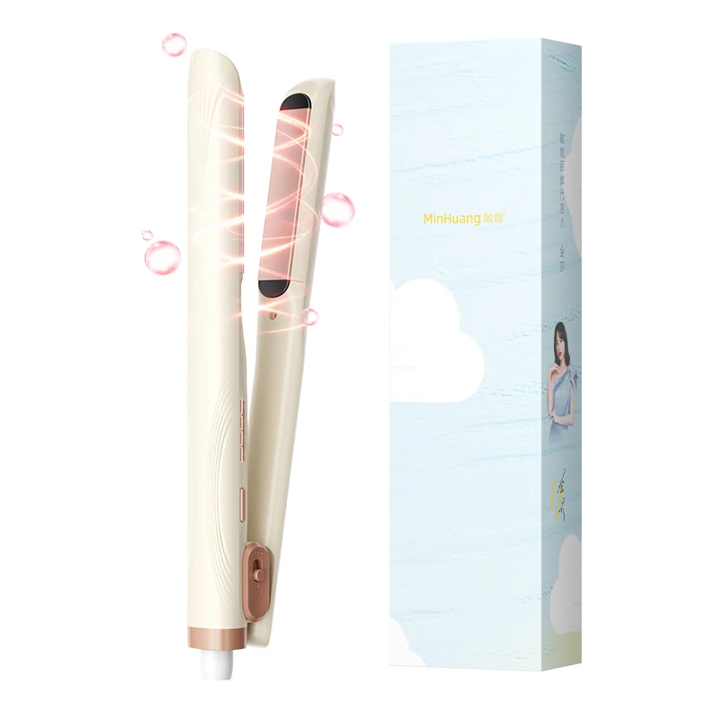 

Mini Hair Straightener and Curler Negative Ions Essential Coating Anti-scald Flat Iron Portable Styling Tool for Women Travel