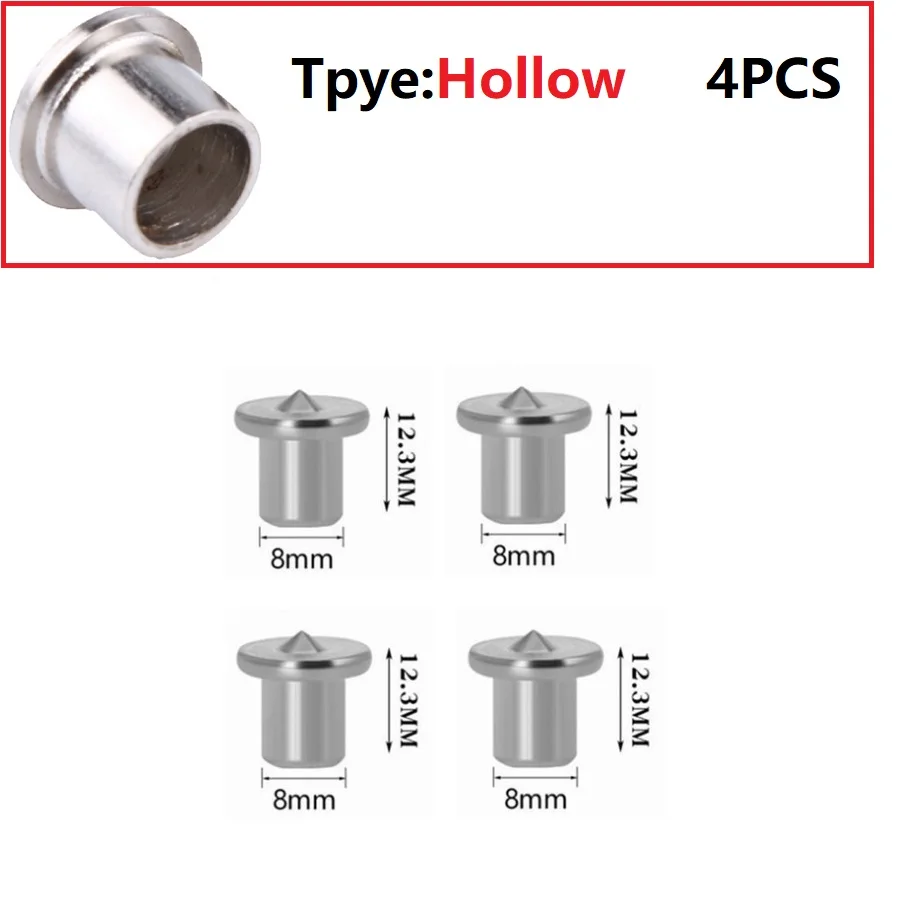 Draagbare Praktische Deuvel Center Point Pins Tenon Center Verchromen 4 stks/set 6/8/10/12mm Voor Nauwkeurig Uitlijnen